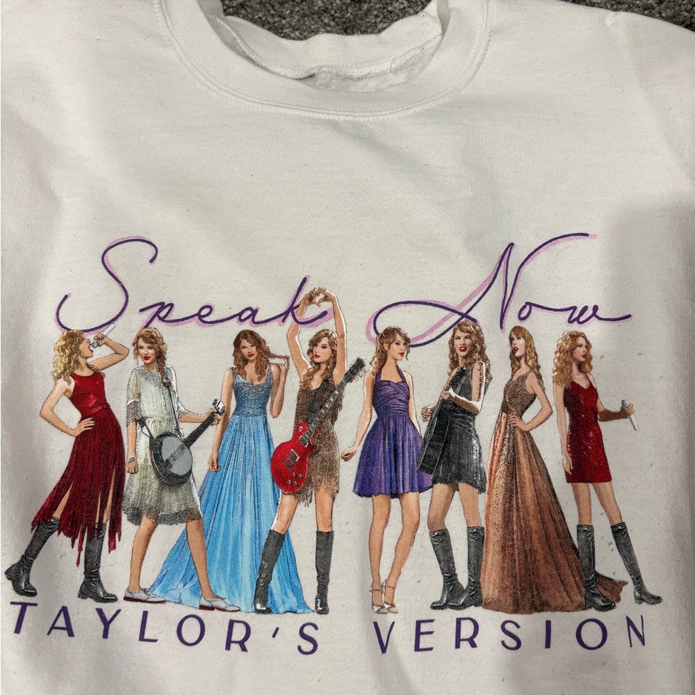 Official Taylor Swift Speak Now Taylor’s Version Crewneck - Picture 3 of 5